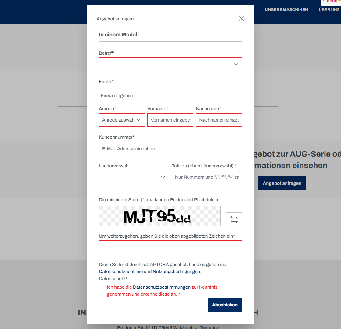 Frontend everything modal
